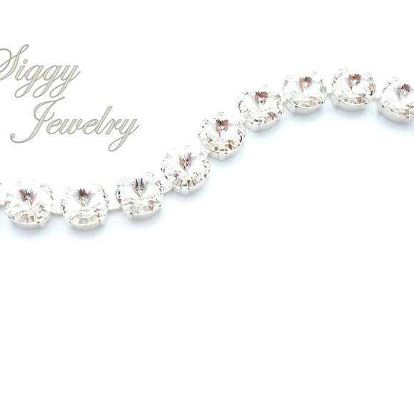 Swarovski Clear Crystal Chunky Rivoli Bracelet - Picture 8 of 10